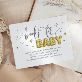 Boeken voor Baby Stars Balloons Gender Reveal Show Informatiekaartje