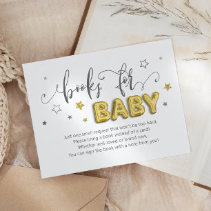 Boeken voor Baby Stars Balloons Gender Reveal Show Informatiekaartje