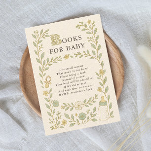 Boeken voor Baby  Storybook Girl Baby shower Informatiekaartje