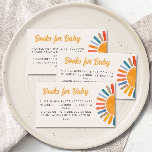 Boeken voor Baby Sun Baby shower Enclosure Kaart