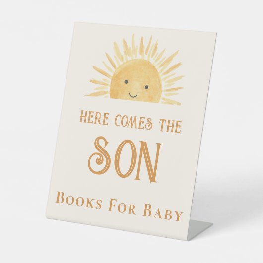 Boeken voor Baby Sun Baby shower Reclamebord Met Voetstuk (Voorkant)