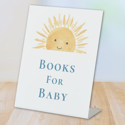Boeken voor Baby Sun-Theme Baby shower Reclamebord Met Voetstuk