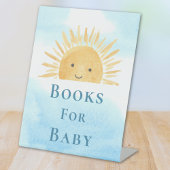 Boeken voor Baby Sun-Theme Baby shower Reclamebord Met Voetstuk