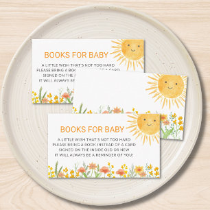 Boeken voor baby Sunshine Baby Shower Informatiekaartje