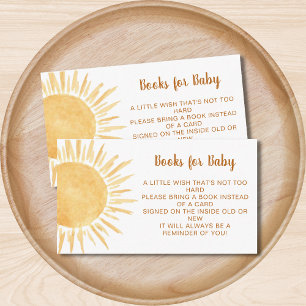 Boeken voor Baby Sunshine Baby shower Informatiekaartje