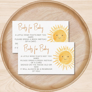 Boeken voor Baby Sunshine Baby shower Informatiekaartje
