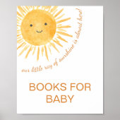 Boeken voor Baby Sunshine Baby shower Sign Poster (Voorkant)