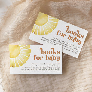 Boeken voor Baby Sunshine Boho Baby shower Informatiekaartje
