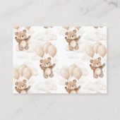 Boeken voor Baby Teddy Bear Baby shower Informatiekaartje (Achterkant)