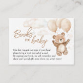 Boeken voor Baby Teddy Bear Baby shower Informatiekaartje (Voorkant)