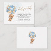Boeken voor Baby Teddy Bear Blue Balloons Enclosur Informatiekaartje (Voorkant / Achterkant)