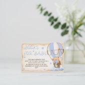 Boeken voor Baby Teddy Bear Blue Boho Informatiekaartje (Staand voorkant)