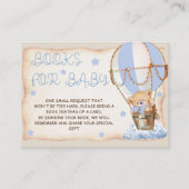 Boeken voor Baby Teddy Bear Blue Boho Informatiekaartje (Voorkant)