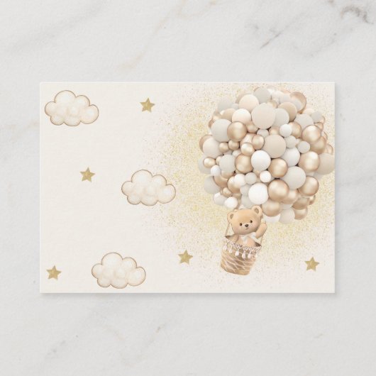 Boeken voor Baby Teddy Bear Boho Balloons Informatiekaartje (Achterkant)