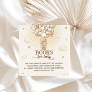 Boeken voor Baby Teddy Bear Gold Balloons Informatiekaartje