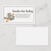 Boeken voor Baby Teddy Bear Pilot Baby Boy Shower Informatiekaartje (Voorkant / Achterkant)