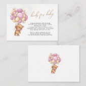 Boeken voor Baby Teddy Bear Pink Balloons Enclosur Informatiekaartje (Voorkant / Achterkant)