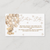 Boeken voor Baby Teddy Bear Theme Informatiekaartje (Voorkant)
