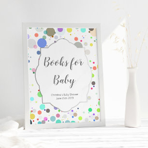 "Boeken voor baby" Teken Gender Reveal Baby show Poster