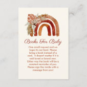 Boeken voor Baby Terracotta Boho Rainbow Tropical Informatiekaartje (Voorkant)