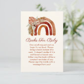 Boeken voor Baby Terracotta Boho Rainbow Tropical Informatiekaartje (Staand voorkant)