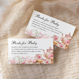 Boeken voor baby theekransje baby shower informatiekaartje