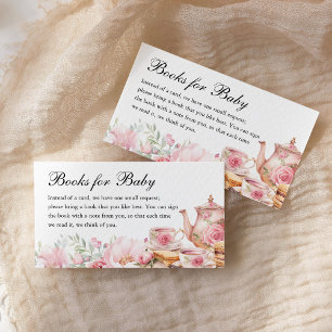 Boeken voor baby theekransje baby shower informatiekaartje