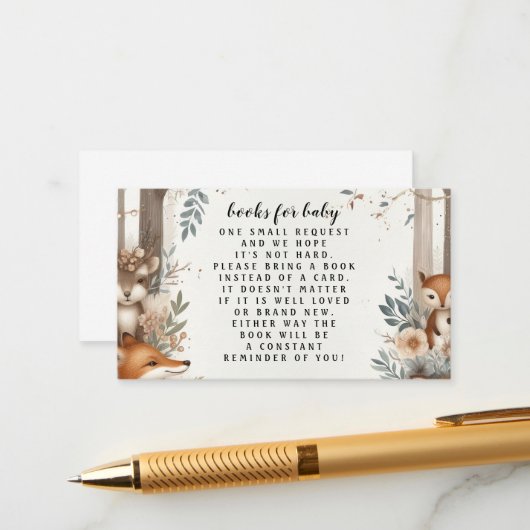 Boeken voor baby ticket bijsluiter kaart (Voorkant / Achterkant in situ)