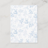 Boeken voor Baby Toile de Jouy Beer Blue Informatiekaartje (Achterkant)