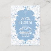 Boeken voor Baby Toile de Jouy Beer Blue Informatiekaartje (Voorkant)