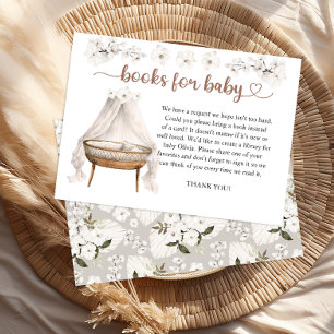 Boeken voor Baby Trendy Boho Nursery Baby shower Informatiekaartje