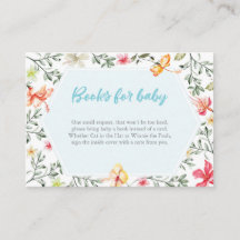 Boeken voor baby tropical Baby shower Insert Kaart