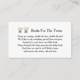 Boeken voor Baby Twins, Boekaanvraag, Mixed Twins, Informatiekaartje
