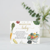 Boeken voor baby van de boerenmarkt uitnodiging briefkaart (Staand voorkant)