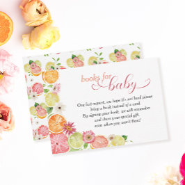 Boeken voor Baby Verzoek Little Cutie Baby shower Informatiekaartje