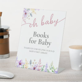 Boeken voor Baby Verzoek Oh Baby Wildflower Reclamebord Met Voetstuk