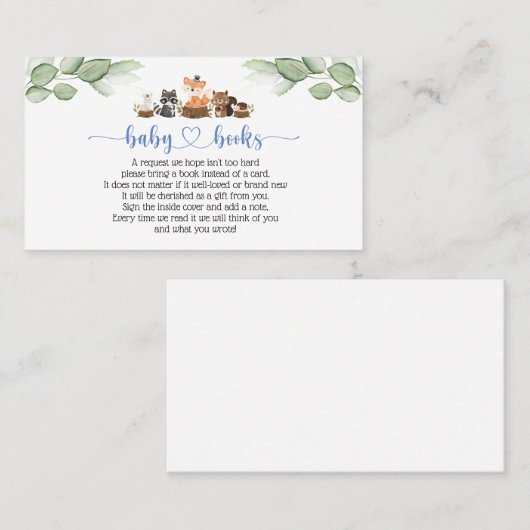 Boeken voor Baby Visitekaartje (Voorkant / Achterkant)