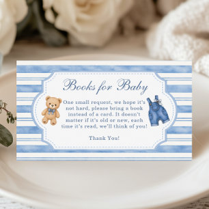 Boeken voor baby voor baby shower met Blue Jean Gi Informatiekaartje