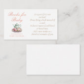 Boeken voor Baby Waterverf Baby shower Informatiekaartje (Voorkant / Achterkant)