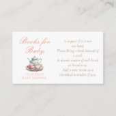 Boeken voor Baby Waterverf Baby shower Informatiekaartje (Voorkant)