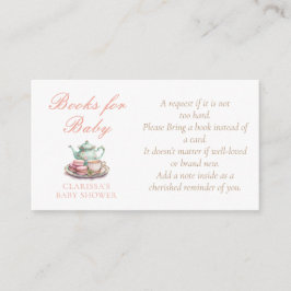 Boeken voor Baby Waterverf Baby shower Informatiekaartje