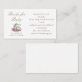 Boeken voor Baby Waterverf Baby shower Informatiekaartje (Voorkant / Achterkant)