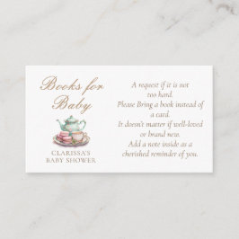 Boeken voor Baby Waterverf Baby shower Informatiekaartje