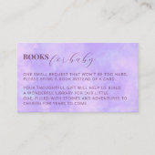 Boeken voor Baby Waterverf Cloud Nine Baby shower Informatiekaartje (Voorkant)