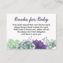 Boeken voor Baby Waterverf Succulenten Baby shower