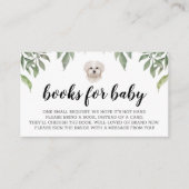 Boeken voor Baby White Maltese Dog Boho Greenery Informatiekaartje (Voorkant)