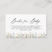 Boeken voor Baby Wildflower Kleurrijk Baby shower Informatiekaartje (Voorkant)