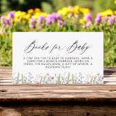 Boeken voor Baby Wildflower Kleurrijk Baby shower Informatiekaartje
