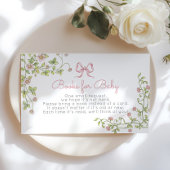 Boeken voor baby Wildflower pink Bow  Informatiekaartje