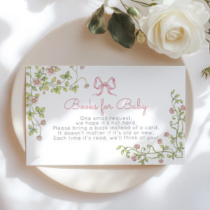 Boeken voor baby Wildflower pink Bow  Informatiekaartje